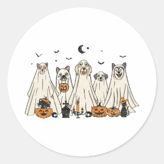 Ghost Dogs Halloween-dekal Runt Klistermärke