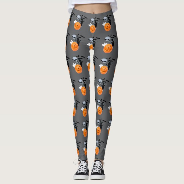 Ghost Drift: All-over Halloween Leggings (Framsida)