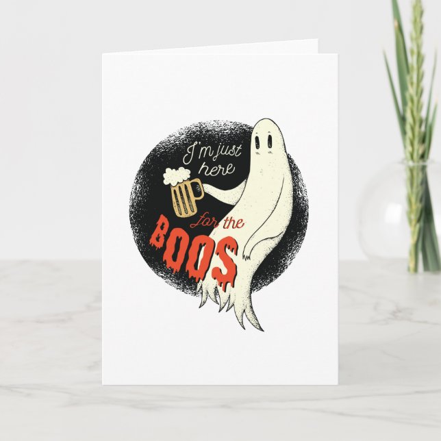 Ghost Drinking Beer Kort (Framsida)