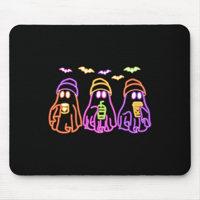 Ghost Drinking Coffee Funny Halloween Costume Coff Musmatta (Framsidan)