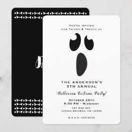Ghost Face Halloweenfest Förfest eller Bus eller G Inbjudningar