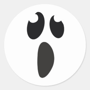 Ghost Face Halloweenfest Tacksamhetsgåva Trick or Runt Klistermärke