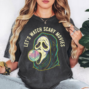Ghost Face Låt Oss Titta På Skräckfilmer Bubblegum T Shirt
