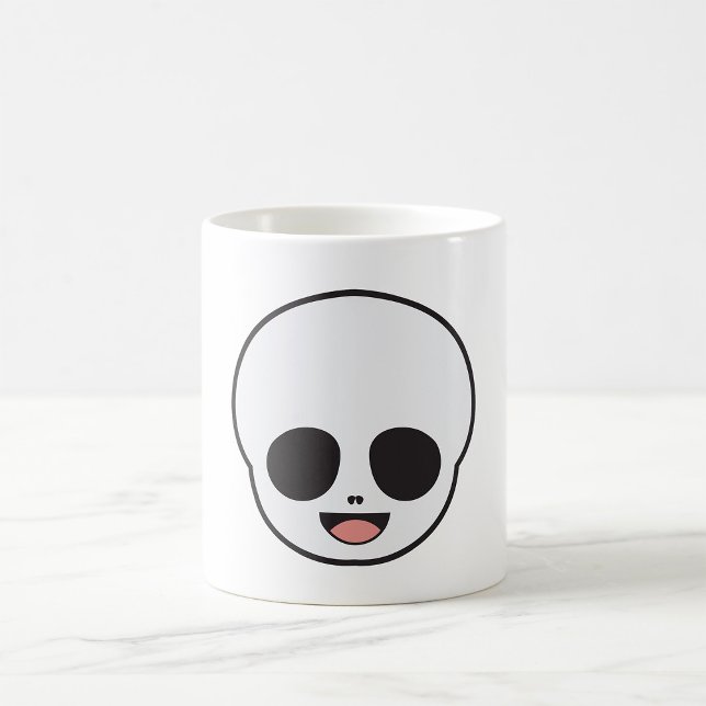 Ghost Face Skeleton Chibi Pastell Goth Halloween Kaffemugg (Skapare uppladdad)