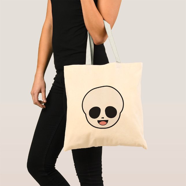 Ghost Face Skeleton Chibi Pastell Goth Halloween Tygkasse (Skapare uppladdad)