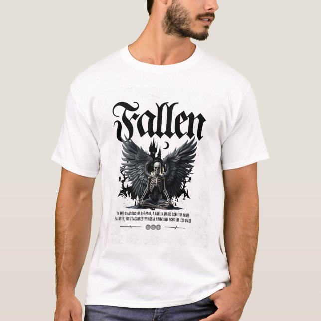 Ghost Fallen Skeleton Vingar Shirt, Gift För manar T Shirt (Framsida)