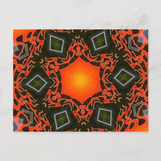 Ghost Flames & Diamonds Vykort (Framsida)