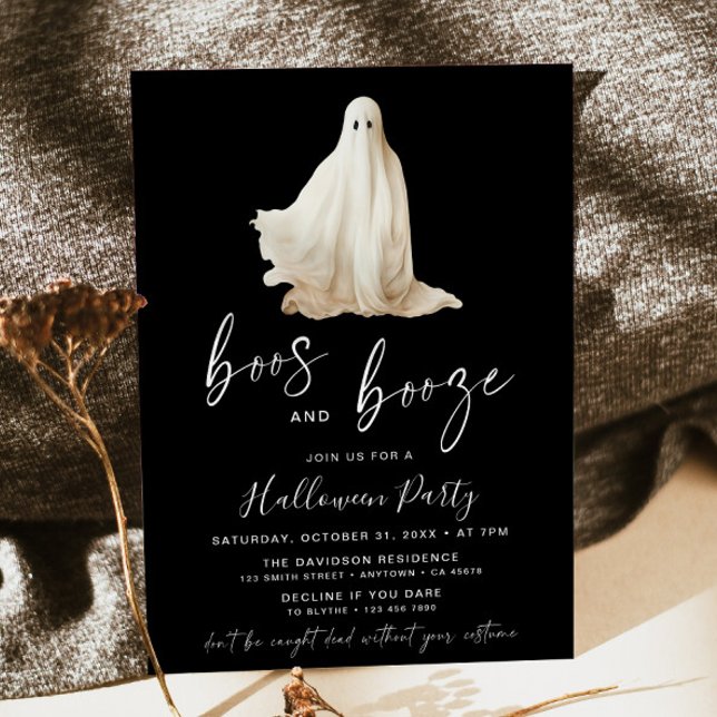 Ghost för inbjudan till Boos och Sprit Halloween f (Skapare uppladdad)