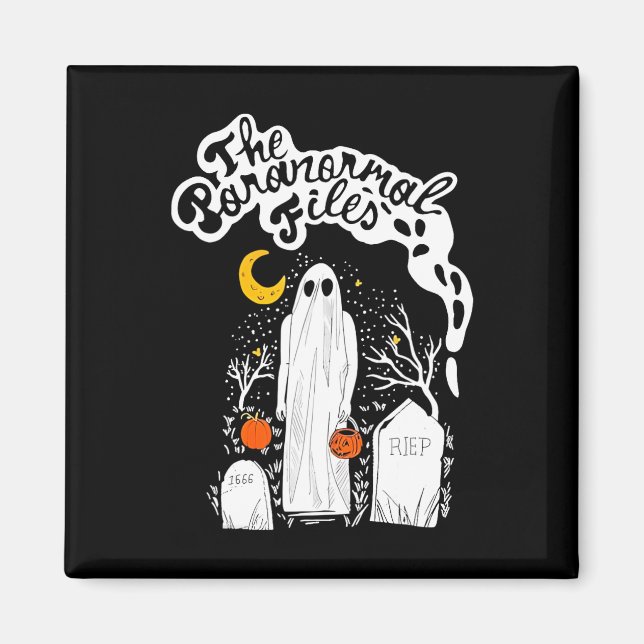 Ghost för paranormala filer i cemeteriet magnet (Framsidan)