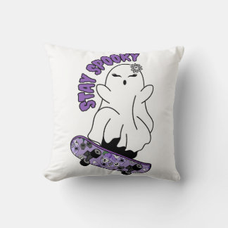 Ghost för "Stanna Spooky" på ett Skateboard - Lila Kudde