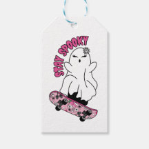 Ghost för "Stanna Spooky" på ett Skateboard - Rosa