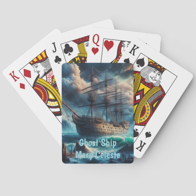 Ghost Frakt Mary Celeste Haunting Maritime Mystere Casinokort (Baksidan)