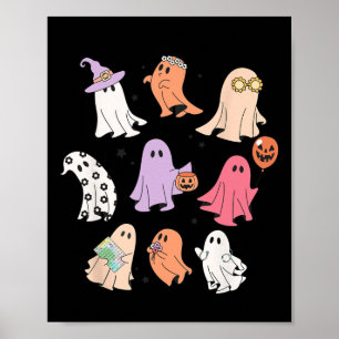 Ghost Friends Halloween AAC SLP Squad Tal Langu Poster