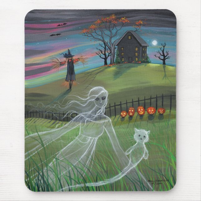 Ghost Friends Halloween Mousepad Musmatta (Framsidan)