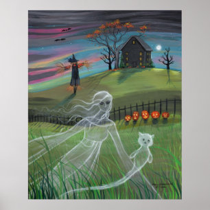 Ghost Friends Halloween Poster av Molly Harrison