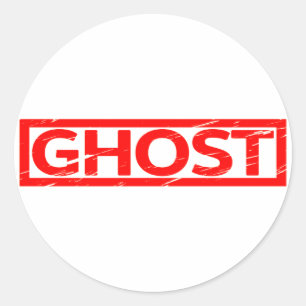 Ghost Frimärke Runt Klistermärke