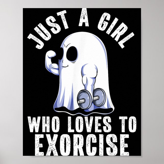 Ghost Funny Gym Workout Bodybuilding Soky Hallowee Poster (Framsidan)