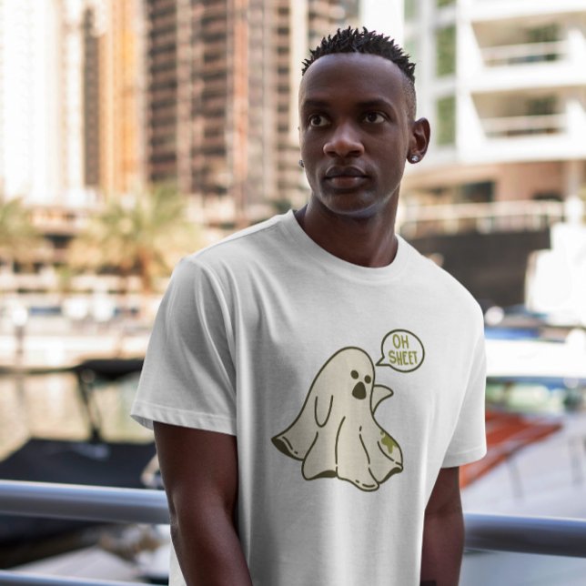 Ghost Funny Pun Tecknad T Shirt (Skapare uppladdad)