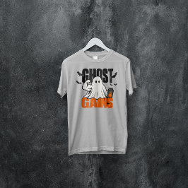Ghost Gains Halloween Fitness Design T Shirt