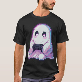 Ghost Gamer – Söt Minimalistisk Gaming Design T-Sh T Shirt
