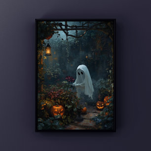 Ghost Gardener Mörk Garden Mysigt Halloween Poster