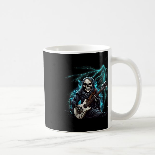 Ghost Guitar Coola Guitar Player Skeleton Händer G Kaffemugg (Höger)