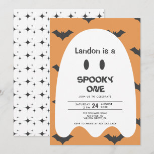 Ghost Halloween 1:a födelsedagsinbjudan Inbjudningar