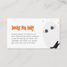 Ghost Halloween Baby Shower Bokar för Baby Card