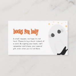 Ghost Halloween Baby Shower Bokar för Baby Card Visitkort