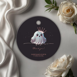 Ghost Halloween Baby Shower Little Boo Gåvor Etiketter