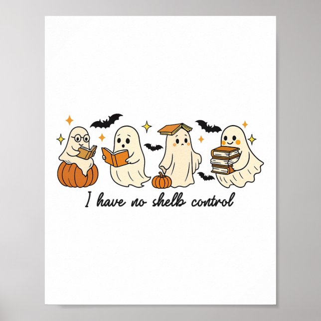 Ghost Halloween Bibliotek Reading Poster (Framsidan)