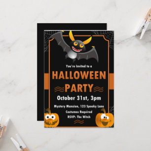 Ghost Halloween Birthday Inbjudan Spooktacular Par