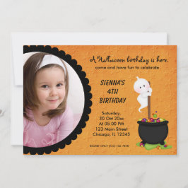 Ghost Halloween Birthday Inbjudningar