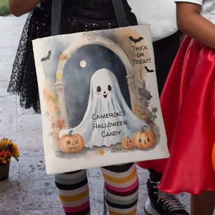 Ghost Halloween Bus eller godis Candy Tygkasse