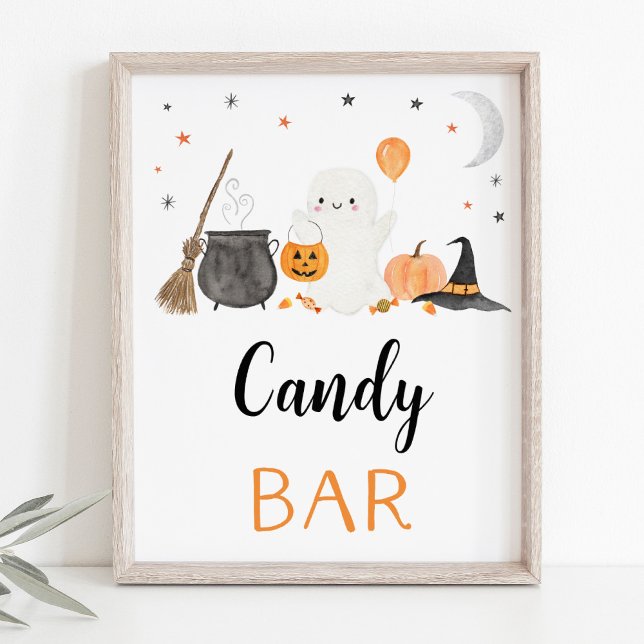 Ghost Halloween Candy Pub Party Sign Poster (Skapare uppladdad)