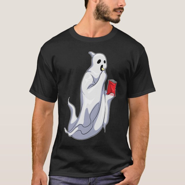 Ghost Halloween Chip T Shirt (Framsida)
