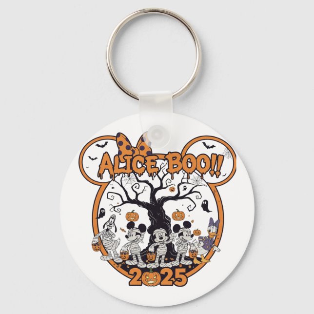 Ghost Halloween Crewneck ,Cozy Spooky S Nyckelring (Framsida)