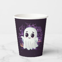 Ghost Halloween Cute Illustration Pappra kopp