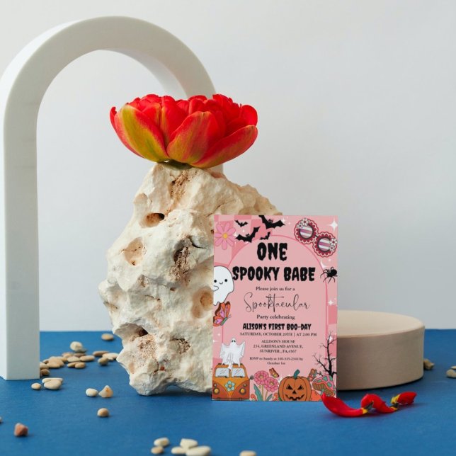 Ghost Halloween en kuslig tjej Groovy födelsedag (Skapare uppladdad)