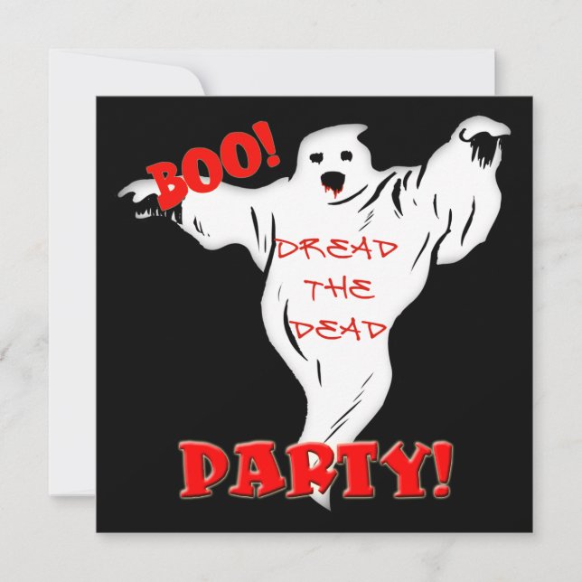 Ghost Halloween-fest-inbjudan Inbjudningar (Framsida)