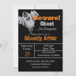 Ghost Halloween fest Inbjudningar