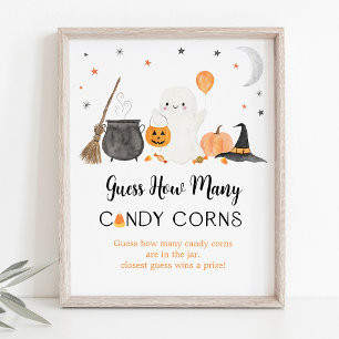 Ghost Halloween gissar hur många Candy corn-spel Poster