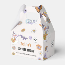 Ghost Halloween Groovy Birthday Favor Box Presentaskar