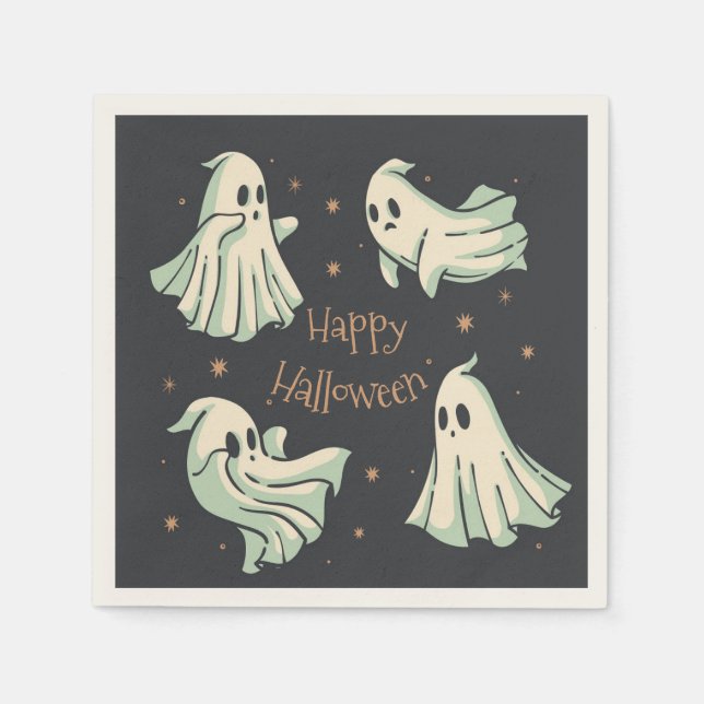 Ghost Halloween Happy halloween Pappersservett (Framsidan)