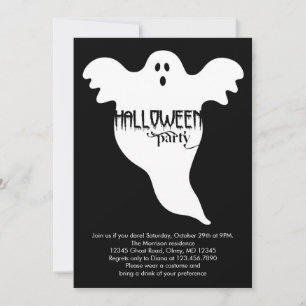 Ghost Halloween-inbjudan Inbjudningar