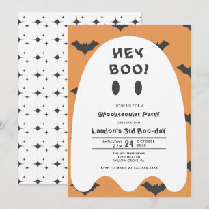 Ghost Halloween-inbjudan på födelsedagen varje år Inbjudningar