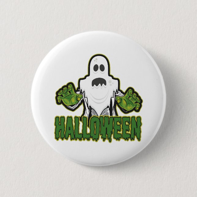 Ghost Halloween Knapp (Framsida)