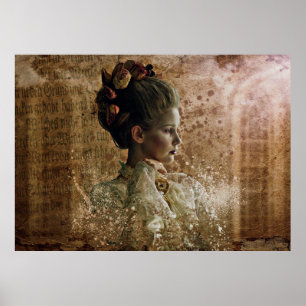 Ghost halloween-kvinna poster