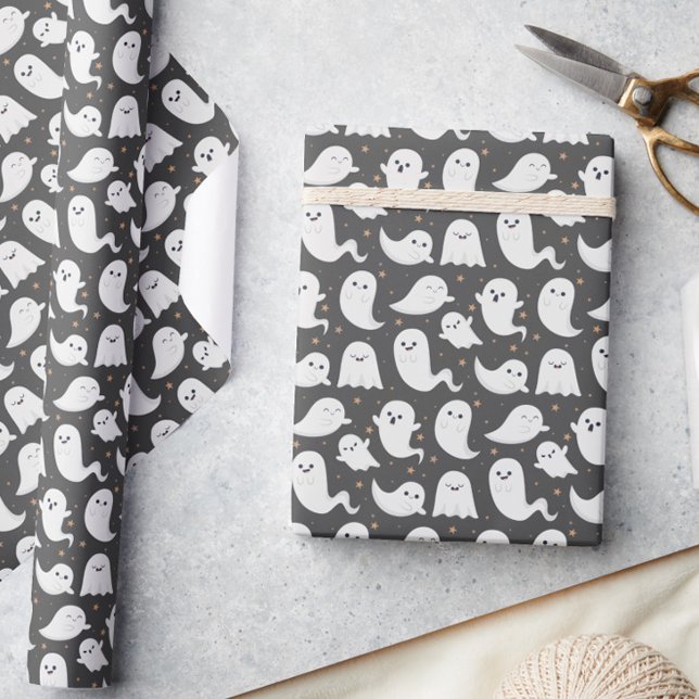 Ghost Halloween Mörk Spooky Wrapping Papper Presentpapper (Skapare uppladdad)
