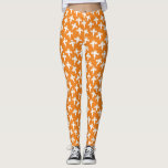 Ghost Halloween-Orange Leggings<br><div class="desc">Mycket vitt spöken på orangens bakgrund. En roligt mönster för dem som tycker om sött och skämt sak. Särskilt roligt för Halloween. Originalkonst av Nic Squirrell.</div>